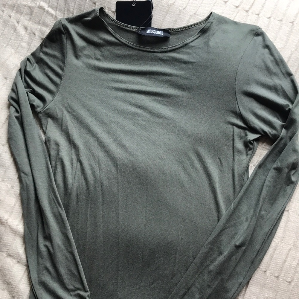 khaki green missguided bodycon dress